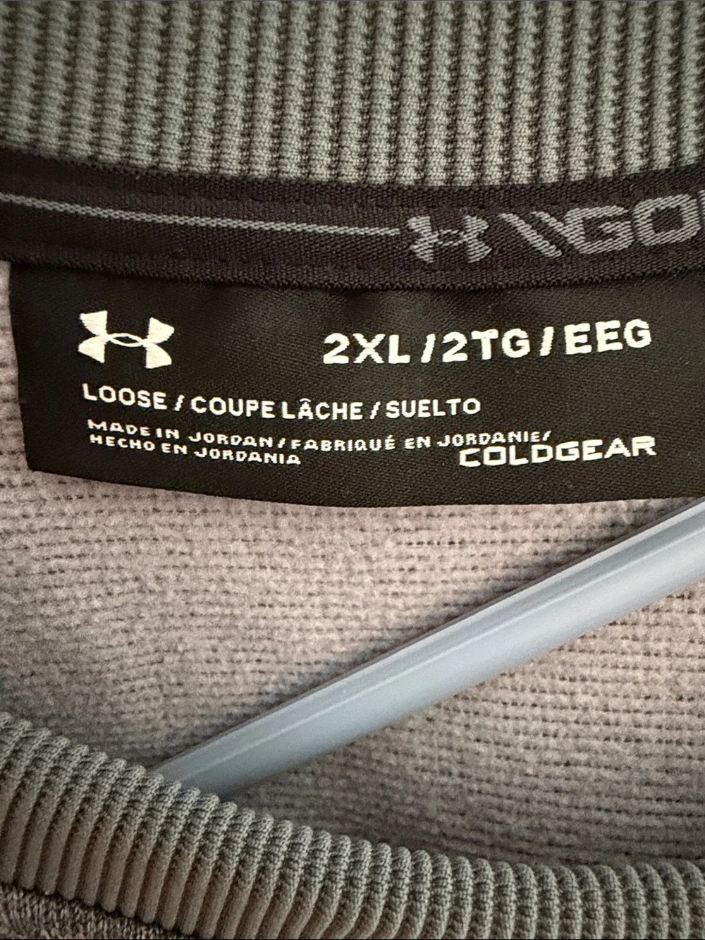 Under Armour Men’s Heather Grey Golf HeatGear Crewneck Pullover